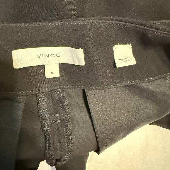 VINCE Women’s 6 Belted Dress Shorts Solid Black - Picture 4 of 7